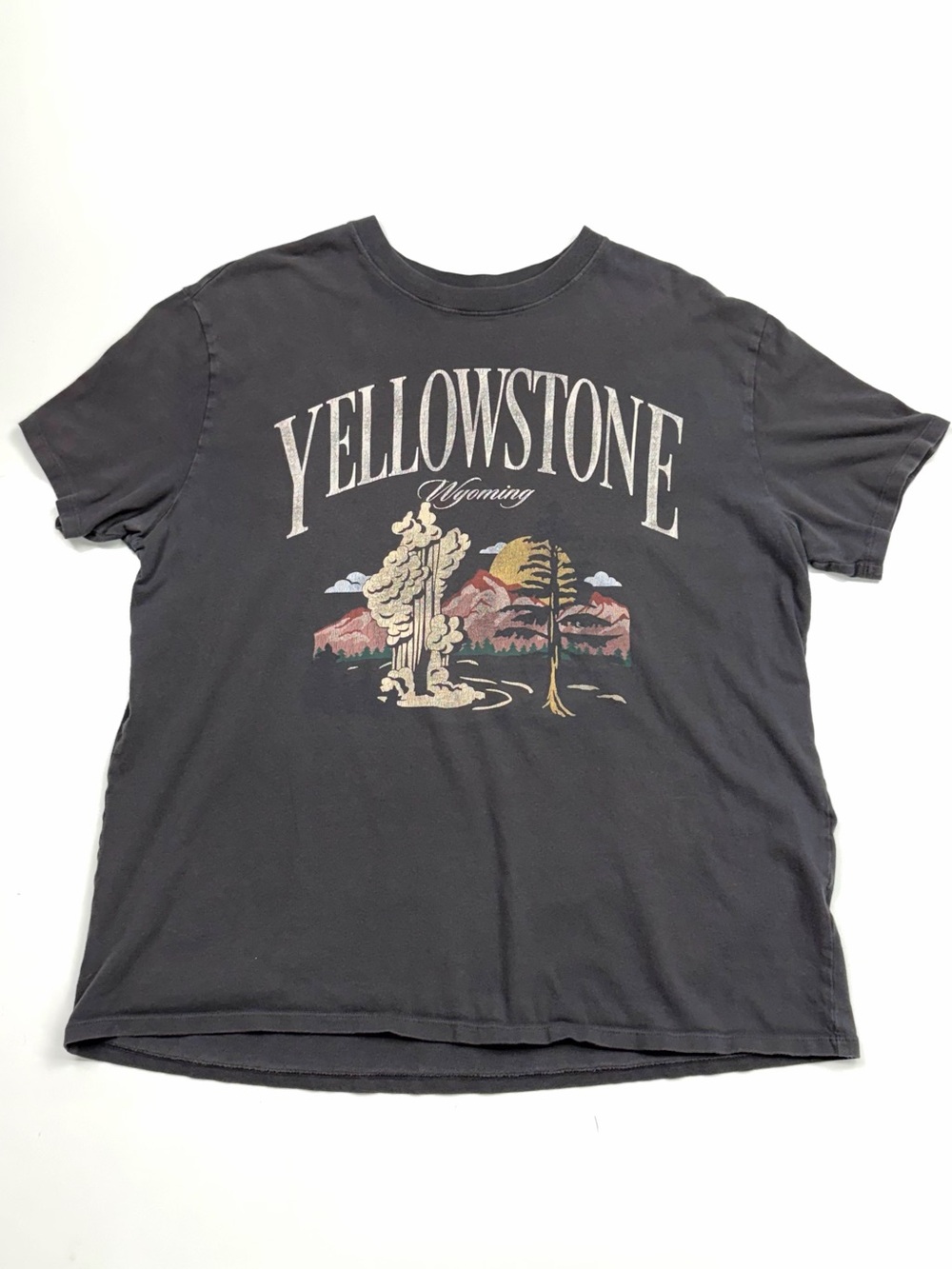 Abercrombie & Fitch Yellowstone Wyoming Boyfriend Graphic Tee Black L